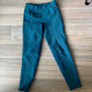 Kerrits Teal Fleece lined knee patch Riding Tights